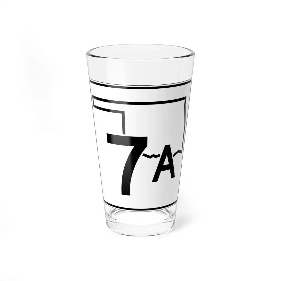Oklahoma State Highway 7A (Oklahoma) (Road Sign) Pint Glass 16oz 16oz - Go Mug Yourself