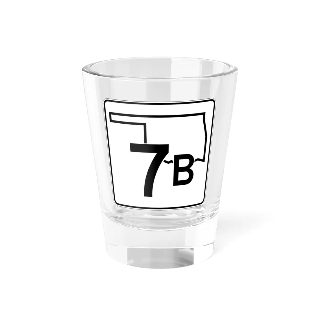 Oklahoma State Highway 7B (Oklahoma) (Road Sign) Shot Glass 1.5oz 1.5oz - Go Mug Yourself