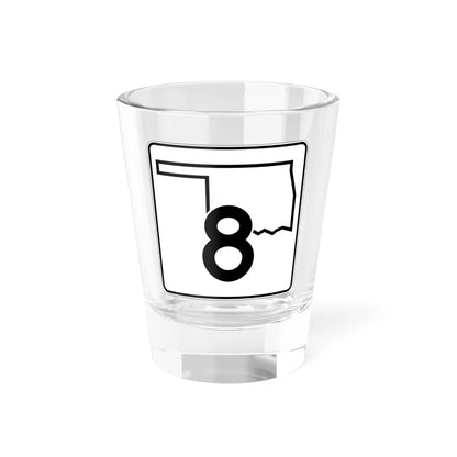 Oklahoma State Highway 8 (Oklahoma) (Road Sign) Shot Glass 1.5oz 1.5oz - Go Mug Yourself