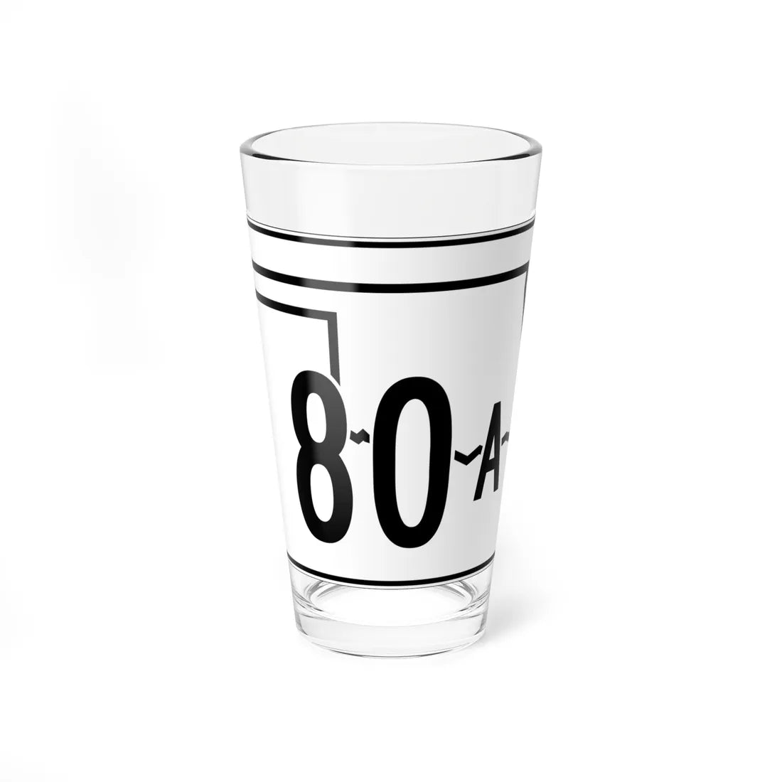 Oklahoma State Highway 80A (Oklahoma) (Road Sign) Pint Glss 16oz 16oz - Go Mug Yourself