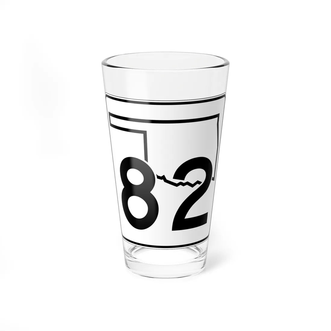 Oklahoma State Highway 82 (Oklahoma) (Road Sign) Pint Glss 16oz 16oz - Go Mug Yourself