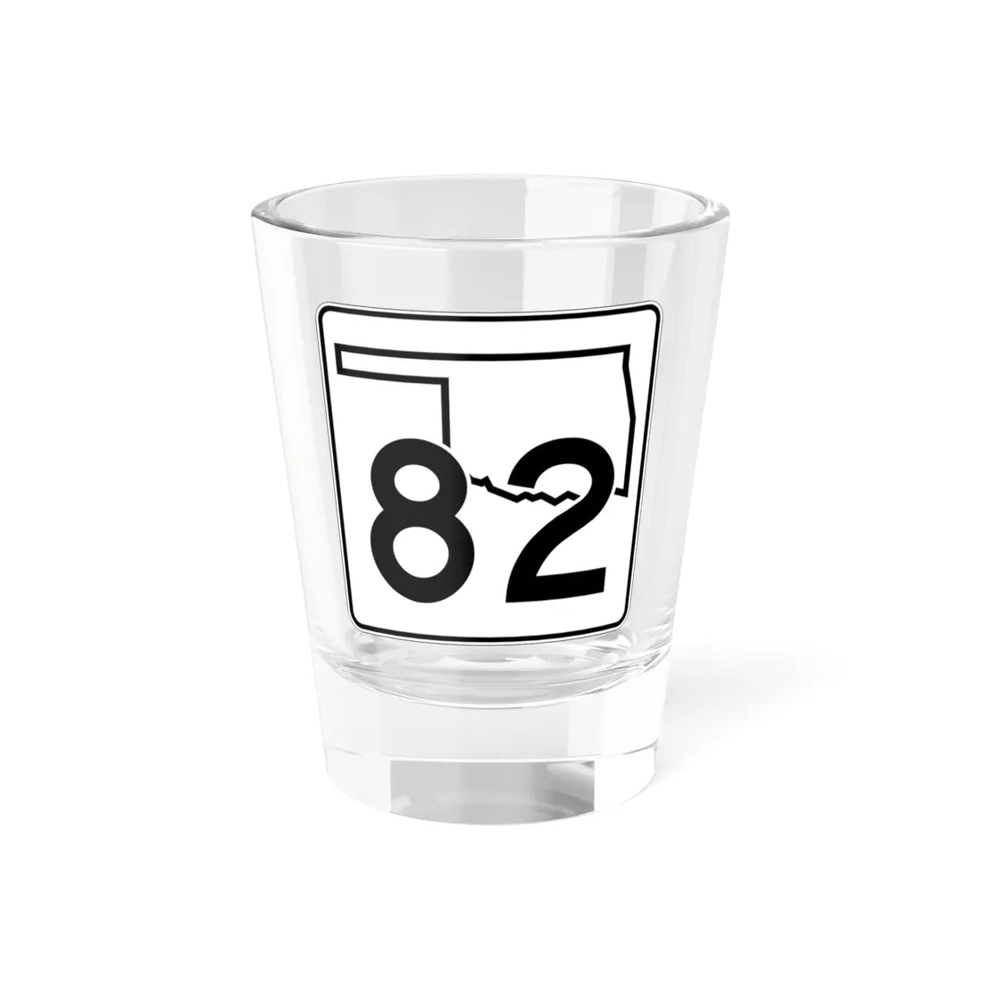 Oklahoma State Highway 82 (Oklahoma) (Road Sign) Shot Glass 1.5oz 1.5oz - Go Mug Yourself