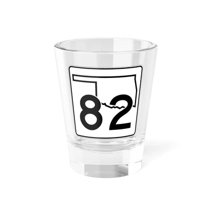 Oklahoma State Highway 82 (Oklahoma) (Road Sign) Shot Glass 1.5oz 1.5oz - Go Mug Yourself