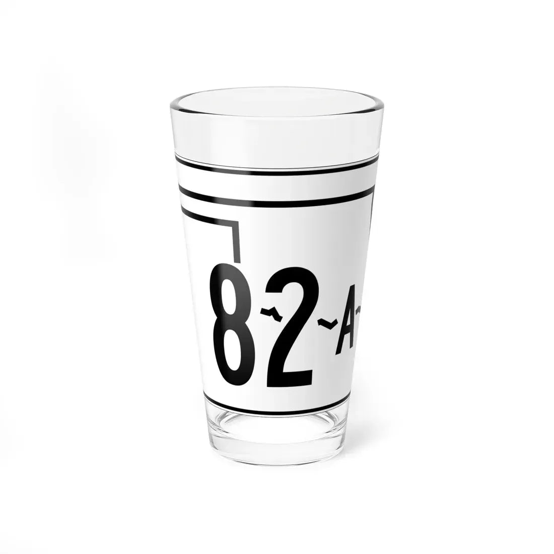 Oklahoma State Highway 82A (Oklahoma) (Road Sign) Pint Glass 16oz 16oz - Go Mug Yourself