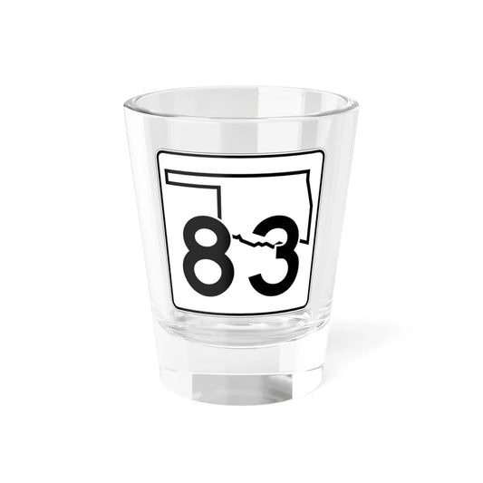 Oklahoma State Highway 83 (Oklahoma) (Road Sign) Shot Glass 1.5oz 1.5oz - Go Mug Yourself
