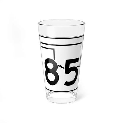 Oklahoma State Highway 85 (Oklahoma) (Road Sign) Pint Glass 16oz 16oz - Go Mug Yourself