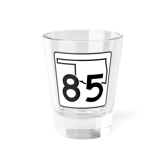 Oklahoma State Highway 85 (Oklahoma) (Road Sign) Shot Glass 1.5oz 1.5oz - Go Mug Yourself