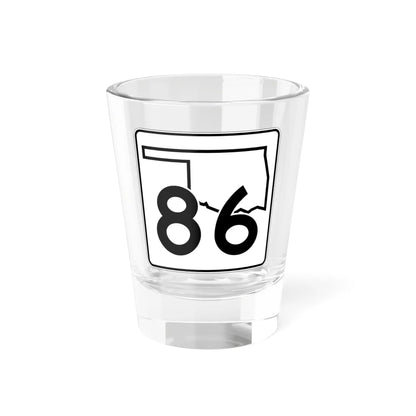 Oklahoma State Highway 86 (Oklahoma) (Road Sign) Shot Glass 1.5oz 1.5oz - Go Mug Yourself