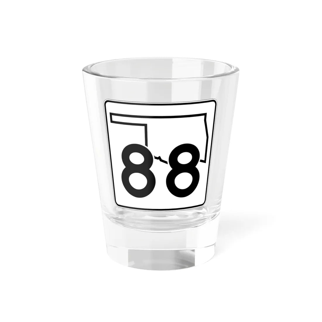 Oklahoma State Highway 88 (Oklahoma) (Road Sign) Shot Glass 1.5oz 1.5oz - Go Mug Yourself