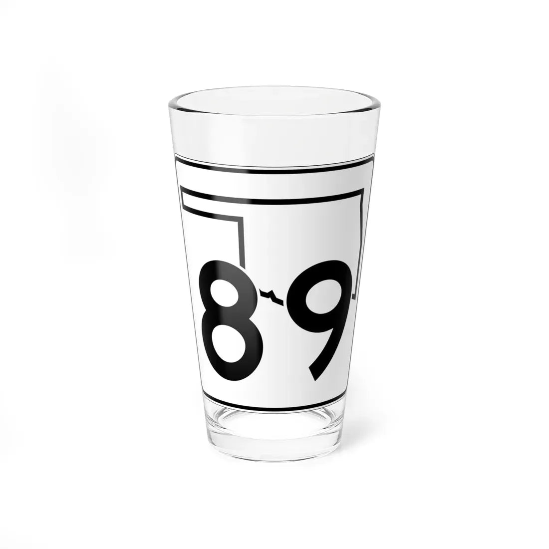 Oklahoma State Highway 89 (Oklahoma) (Road Sign) Pint Glass 16oz 16oz - Go Mug Yourself