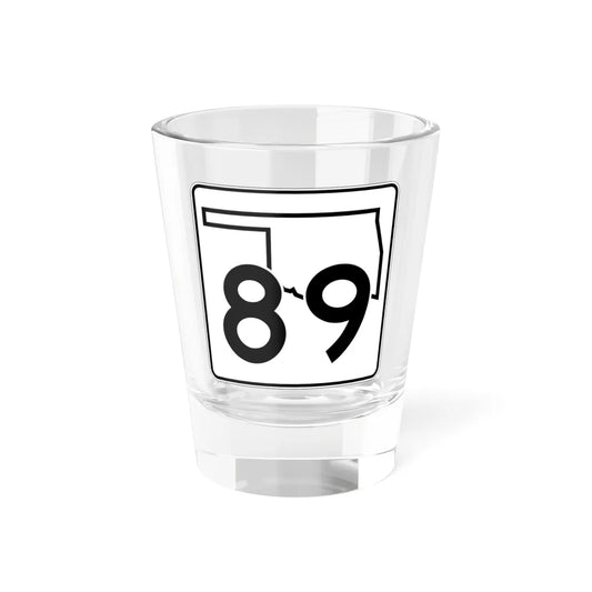 Oklahoma State Highway 89 (Oklahoma) (Road Sign) Shot Glass 1.5oz 1.5oz - Go Mug Yourself