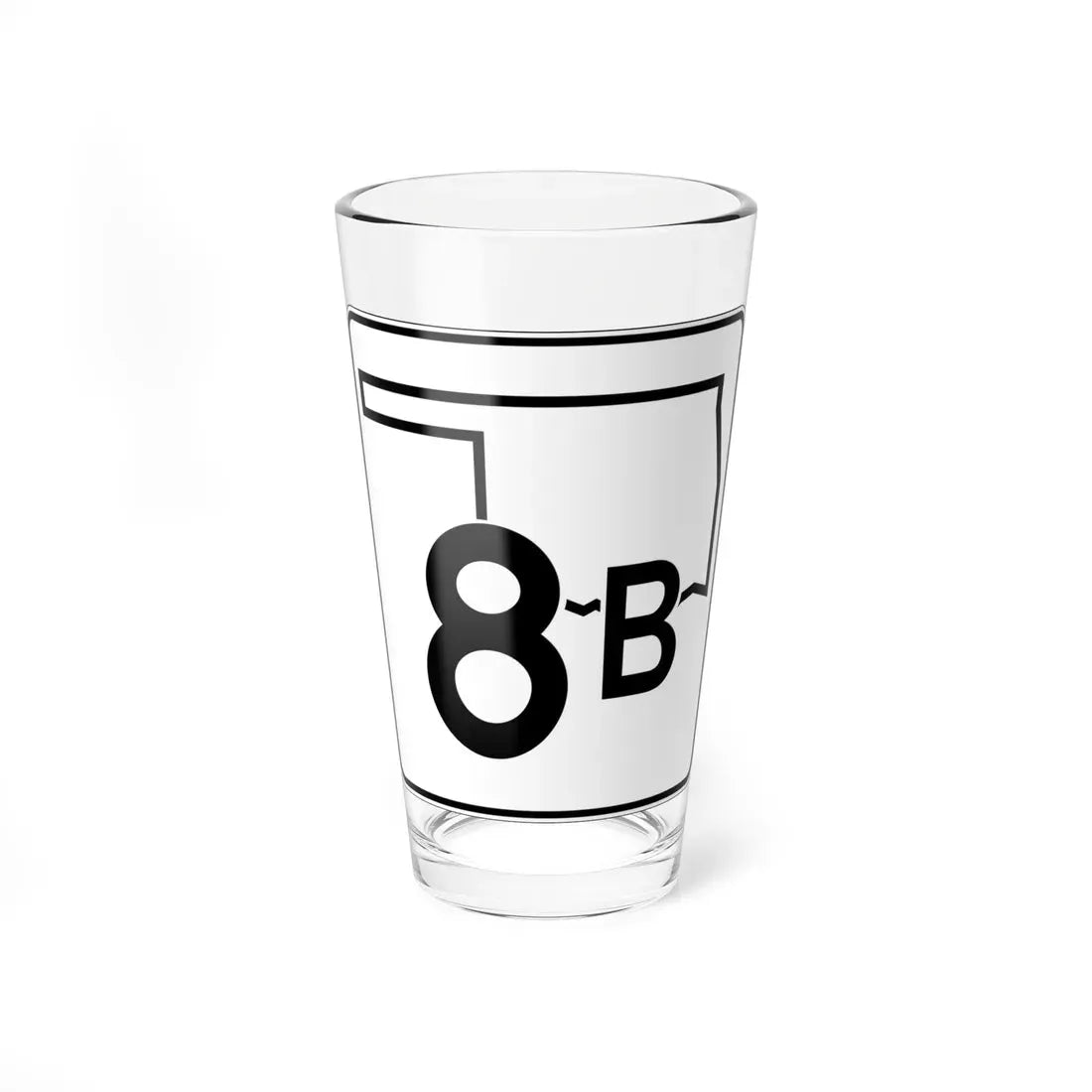 Oklahoma State Highway 8B (Oklahoma) (Road Sign) Pint Glass 16oz 16oz - Go Mug Yourself