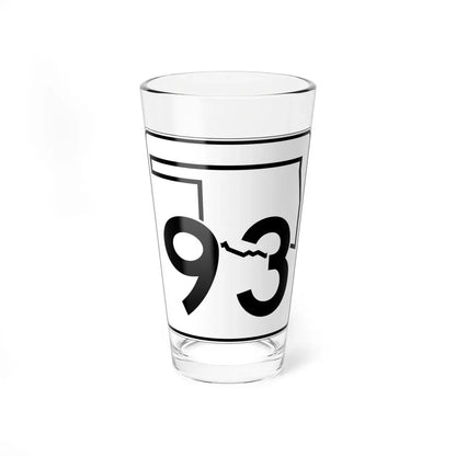 Oklahoma State Highway 93 (Oklahoma) (Road Sign) Pint Glass 16oz 16oz - Go Mug Yourself