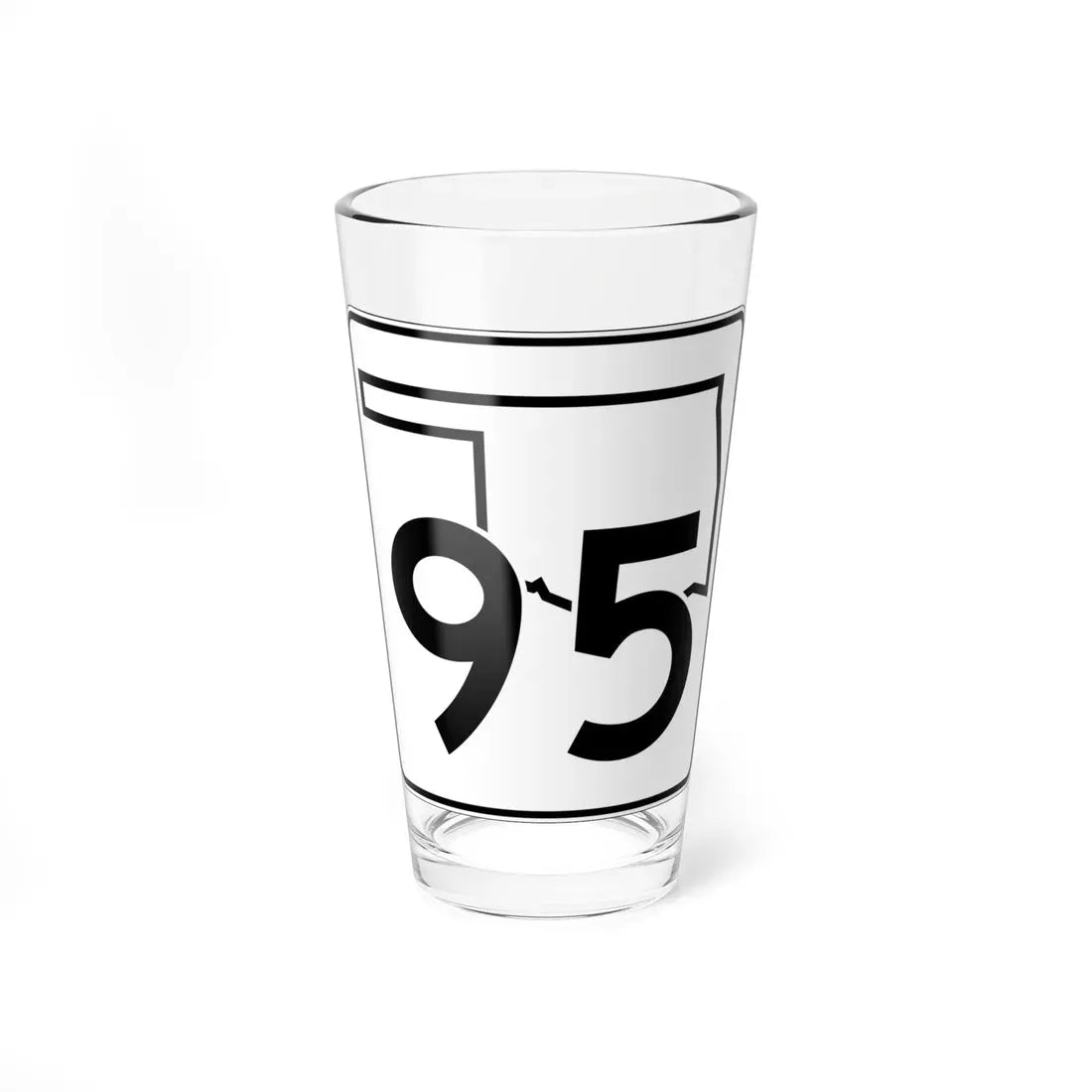 Oklahoma State Highway 95 (Oklahoma) (Road Sign) Pint Glass 16oz 16oz - Go Mug Yourself
