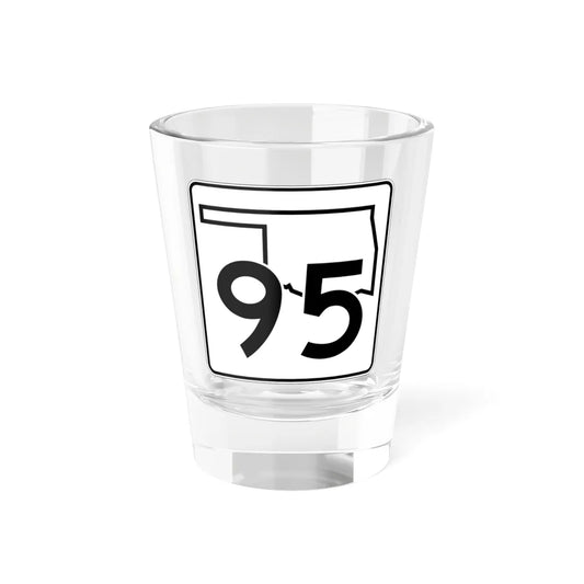 Oklahoma State Highway 95 (Oklahoma) (Road Sign) Shot Glass 1.5oz 1.5oz - Go Mug Yourself