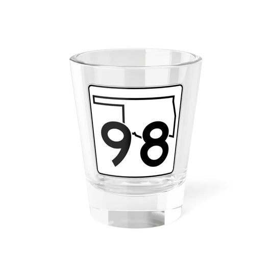 Oklahoma State Highway 98 (Oklahoma) (Road Sign) Shot Glass 1.5oz 1.5oz - Go Mug Yourself