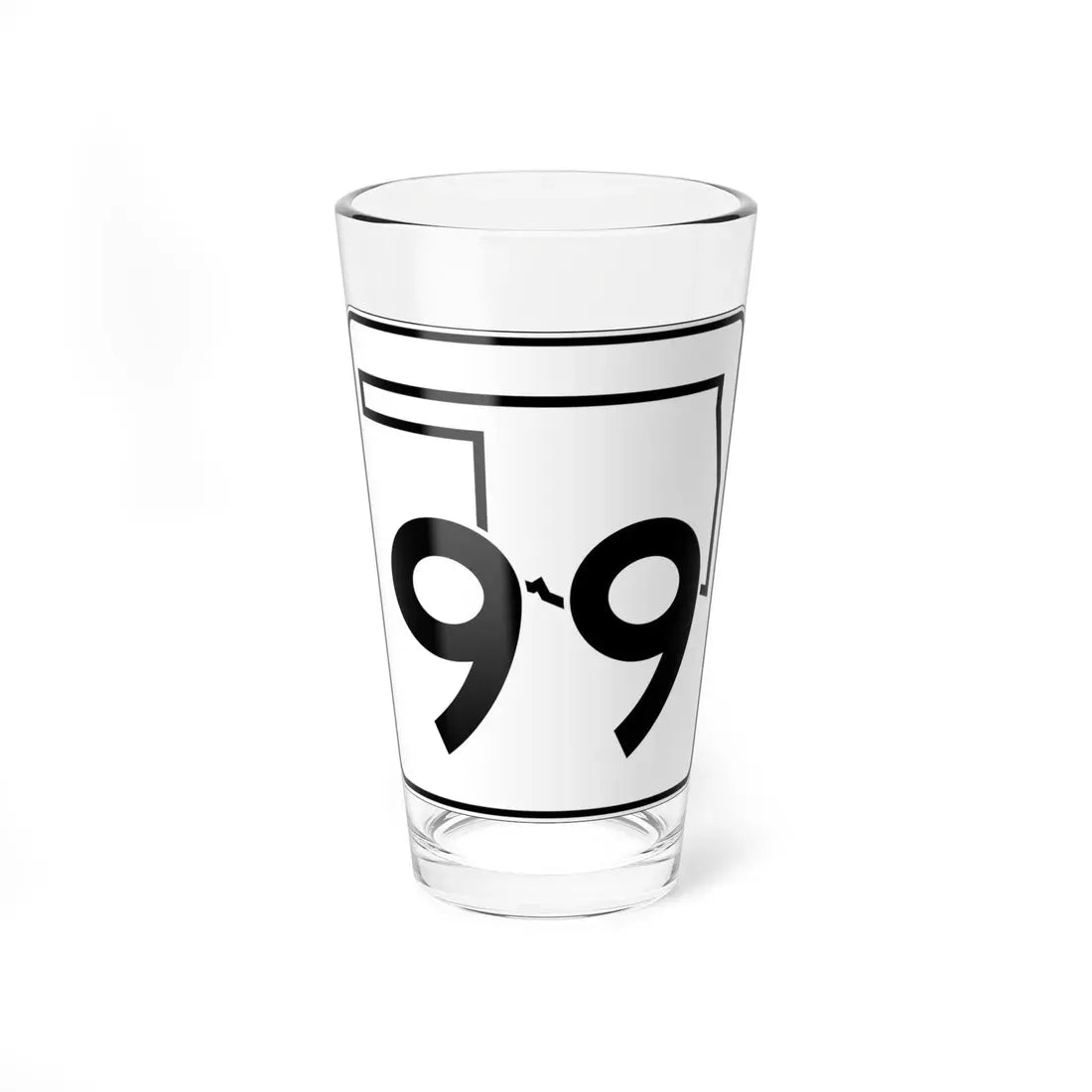 Oklahoma State Highway 99 (Oklahoma) (Road Sign) Pint Glass 16oz 16oz - Go Mug Yourself