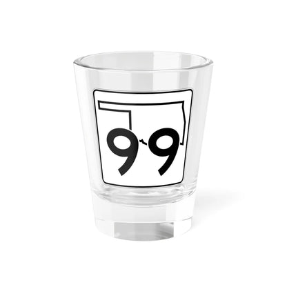 Oklahoma State Highway 99 (Oklahoma) (Road Sign) Shot Glass 1.5oz 1.5oz - Go Mug Yourself