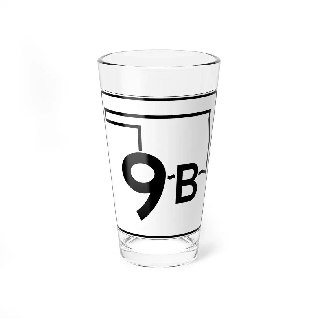 Oklahoma State Highway 9B (Oklahoma) (Road Sign) Pint Glass 16oz 16oz - Go Mug Yourself