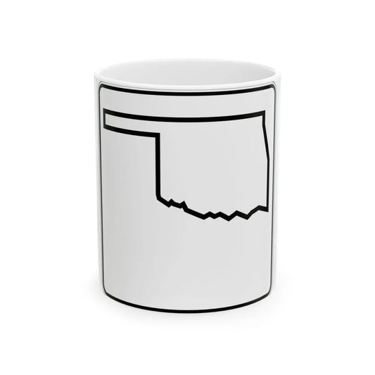 Oklahoma State Highway blank (Oklahoma) (Road Sign) White Coffee Mug 11oz - Go Mug Yourself