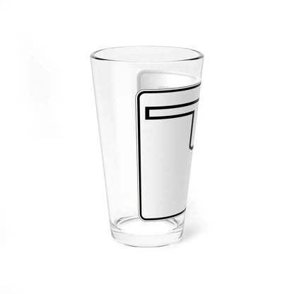 Oklahoma State Highway blank wide (Oklahoma) (Road Sign) Pint Glass 16oz - Go Mug Yourself