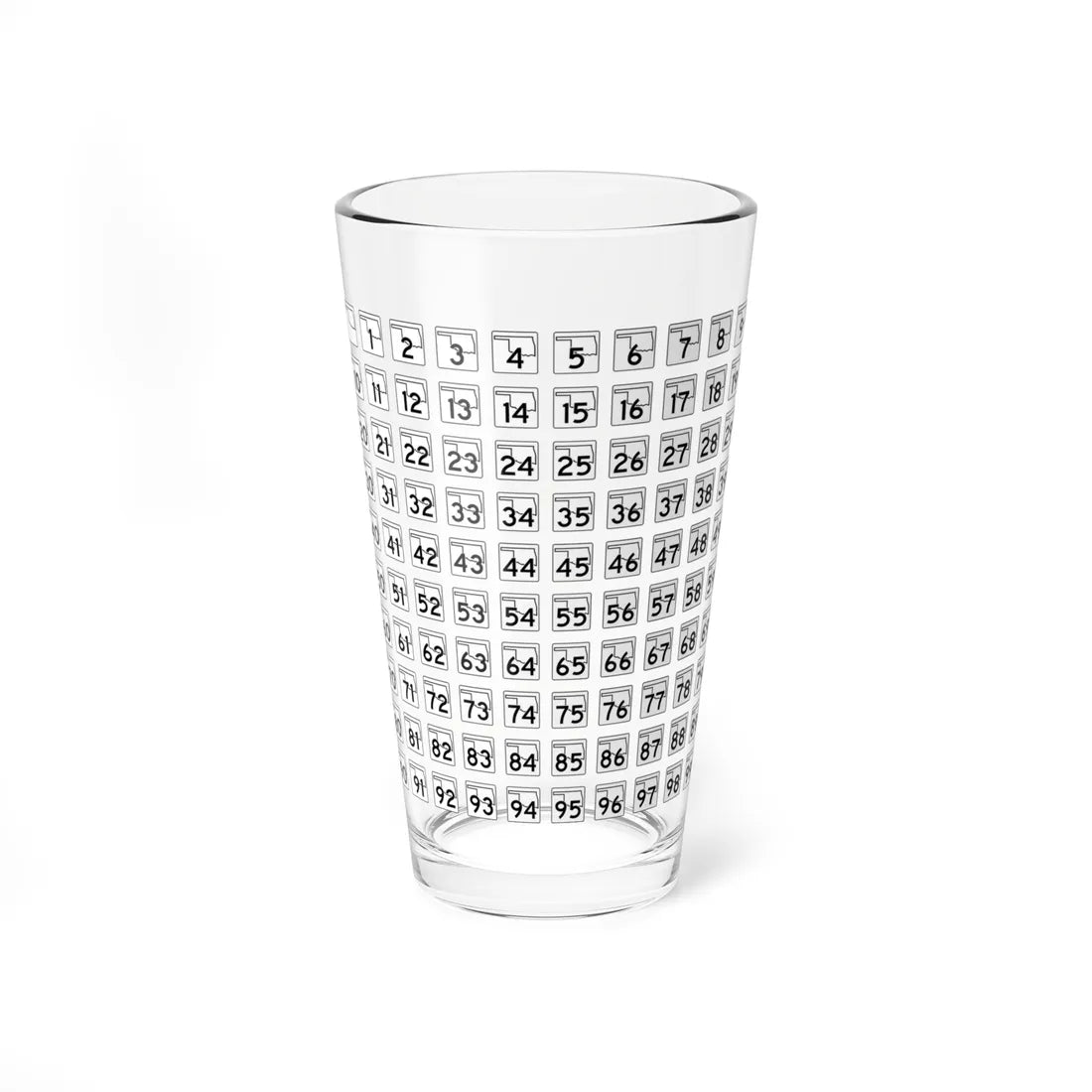 Oklahoma State Highway numbered road shields (Oklahoma) (Road Sign) Pint Glass 16oz 16oz - Go Mug Yourself
