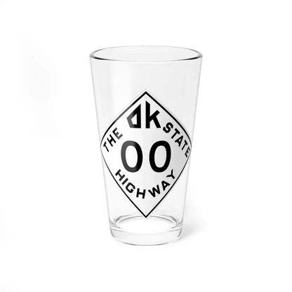 Oklahoma template 1948 (Oklahoma) (Road Sign) Pint Glass 16oz 16oz - Go Mug Yourself