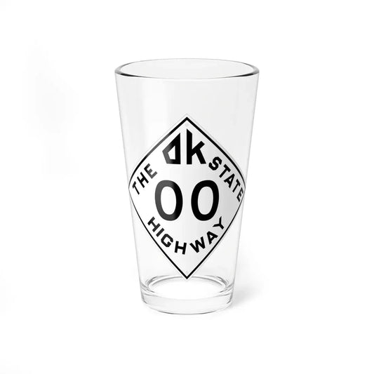 Oklahoma template 1948 (Oklahoma) (Road Sign) Pint Glass 16oz 16oz - Go Mug Yourself