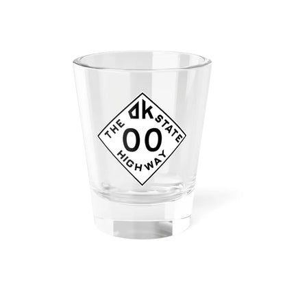Oklahoma template 1948 (Oklahoma) (Road Sign) Shot Glass 1.5oz 1.5oz - Go Mug Yourself