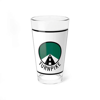 Oklahoma Turnpike template (Oklahoma) (Road Sign) Pint Glass 16oz 16oz - Go Mug Yourself