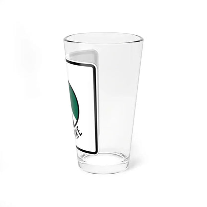 Oklahoma Turnpike template (Oklahoma) (Road Sign) Pint Glss 16oz - Go Mug Yourself