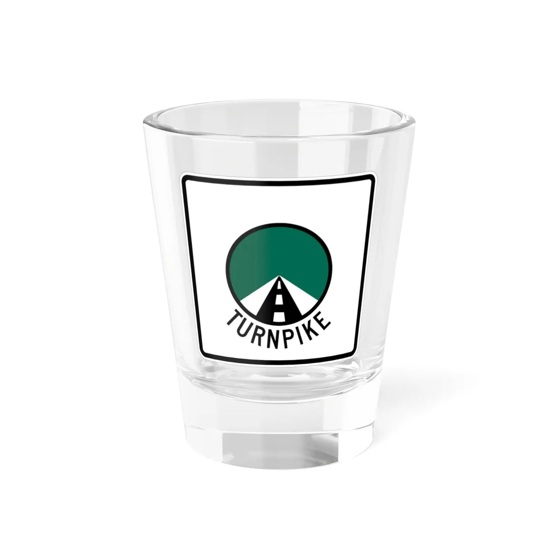Oklahoma Turnpike template (Oklahoma) (Road Sign) Shot Glass 1.5oz 1.5oz - Go Mug Yourself