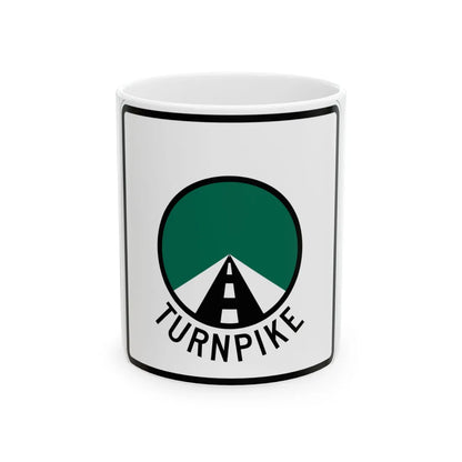 Oklahoma Turnpike template (Oklahoma) (Road Sign) White Coffee Mug 11oz - Go Mug Yourself