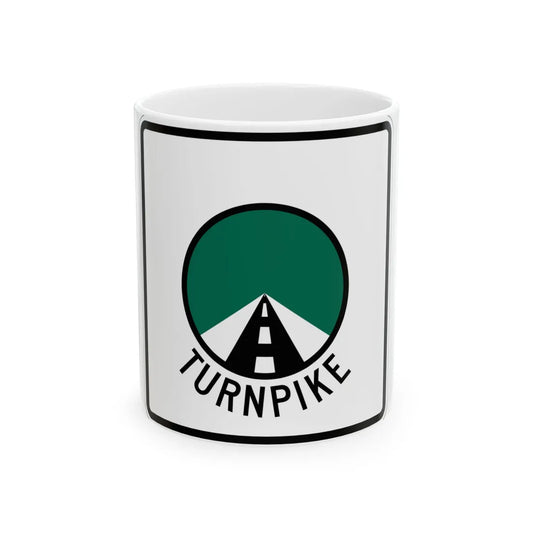 Oklahoma Turnpike template (Oklahoma) (Road Sign) White Coffee Mug 11oz - Go Mug Yourself