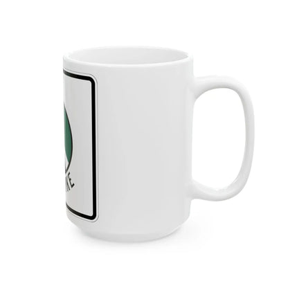 Oklahoma Turnpike template (Oklahoma) (Road Sign) White Coffee Mug - Go Mug Yourself