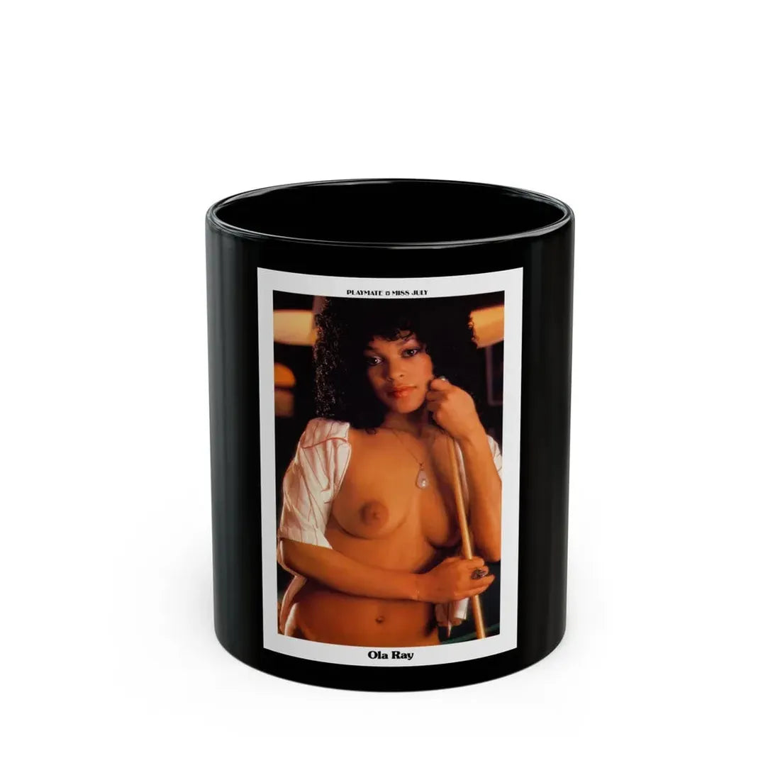 Ola Ray #100 (Vintage Female Icon) Black Coffee Mug 11oz - Go Mug Yourself