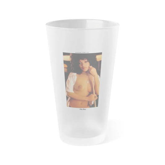 Ola Ray #100 (Vintage Female Icon) Frosted Pint Glass 16oz 16oz Frosted - Go Mug Yourself