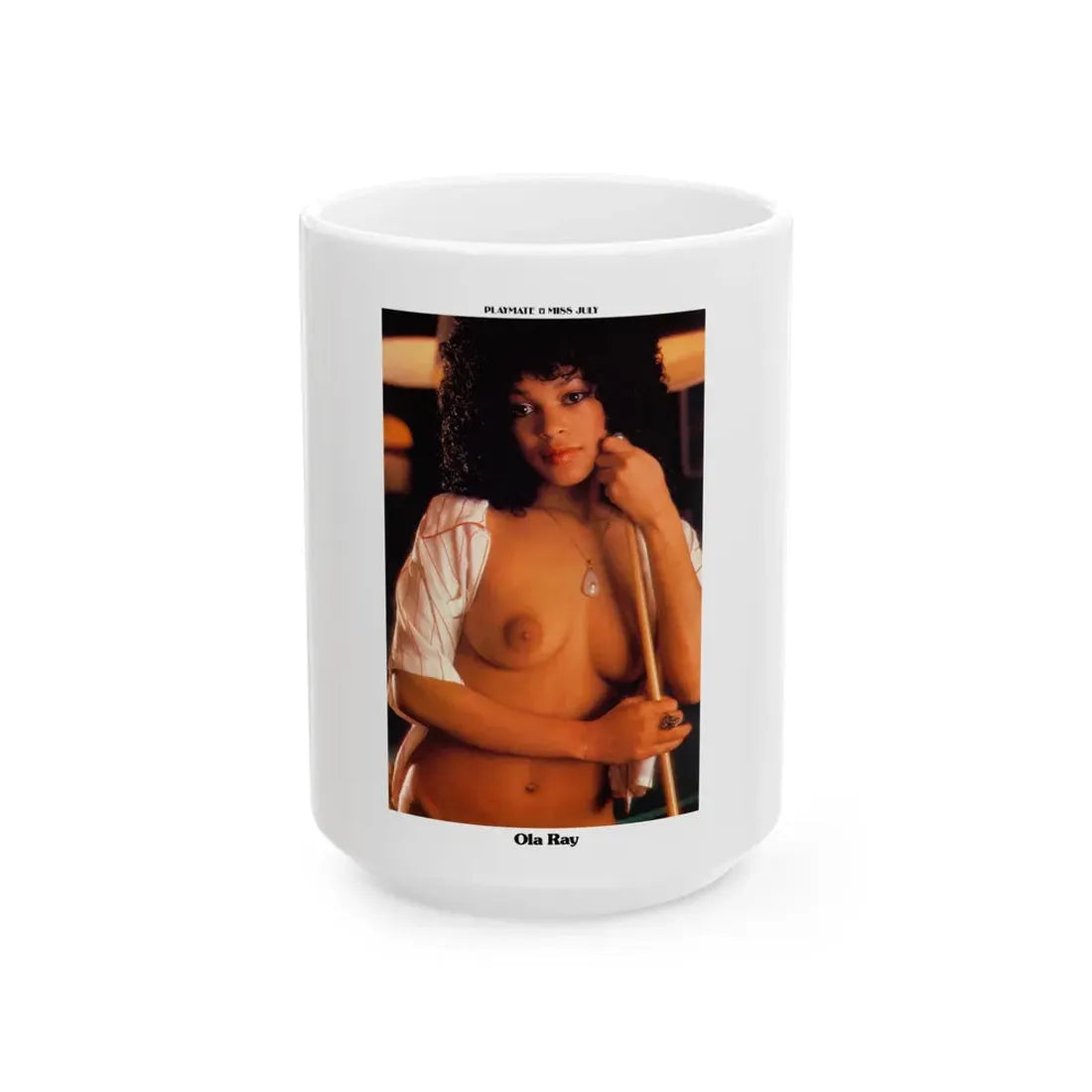 Ola Ray #100 (Vintage Female Icon) White Coffee Mug 15oz - Go Mug Yourself