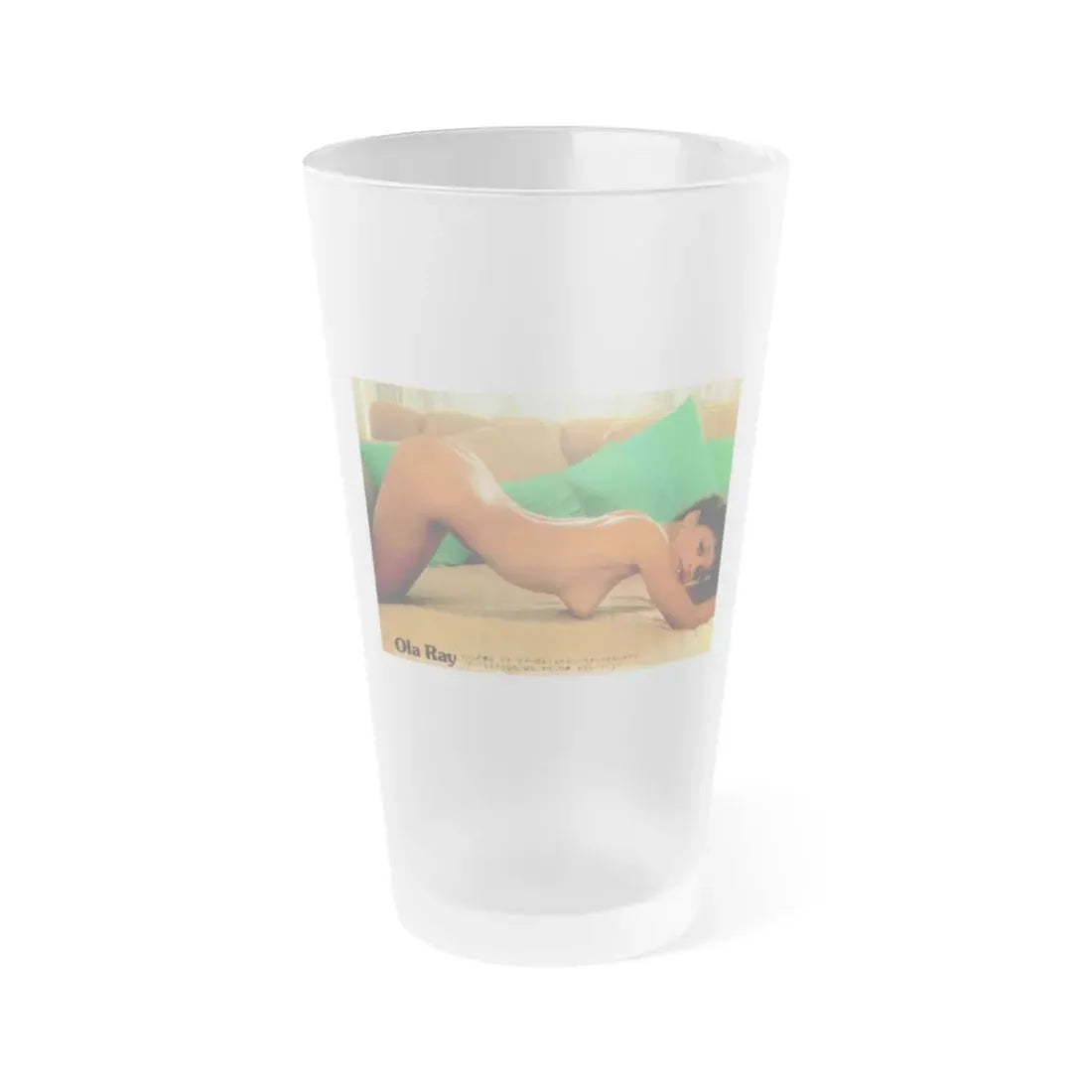 Ola Ray #101 (Vintage Female Icon) Frosted Pint Glass 16oz 16oz Frosted - Go Mug Yourself