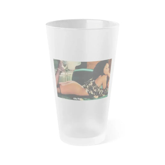 Ola Ray #103 (Vintage Female Icon) Frosted Pint Glass 16oz 16oz Frosted - Go Mug Yourself
