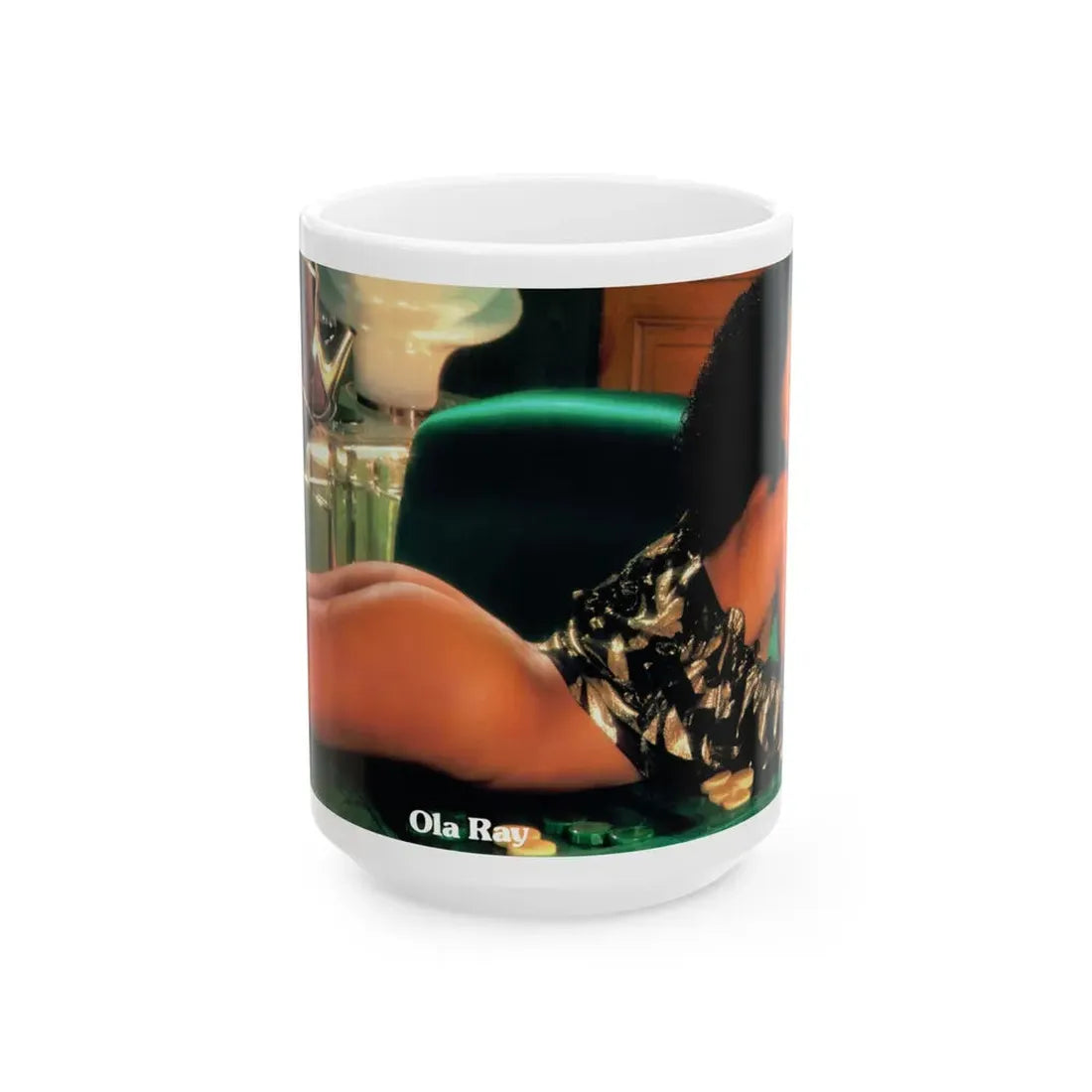 Ola Ray #103 (Vintage Female Icon) White Coffee Mug 15oz - Go Mug Yourself