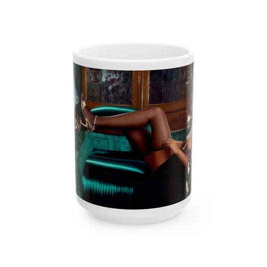 Ola Ray #106 (Vintage Female Icon) White Coffee Mug 15oz - Go Mug Yourself