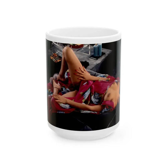 Ola Ray #107 (Vintage Female Icon) White Coffee Mug 15oz - Go Mug Yourself