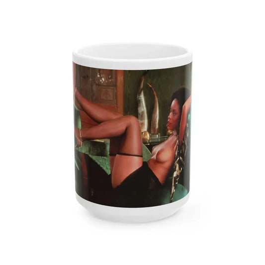 Ola Ray #110 (Vintage Female Icon) White Coffee Mug 15oz - Go Mug Yourself