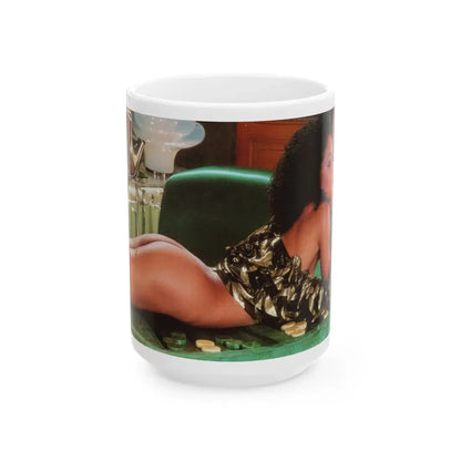 Ola Ray #111 (Vintage Female Icon) White Coffee Mug 15oz - Go Mug Yourself
