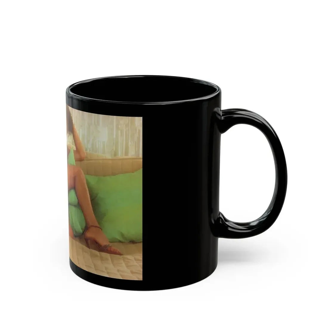 Ola Ray #112 (Vintage Female Icon) Black Coffee Mug - Go Mug Yourself