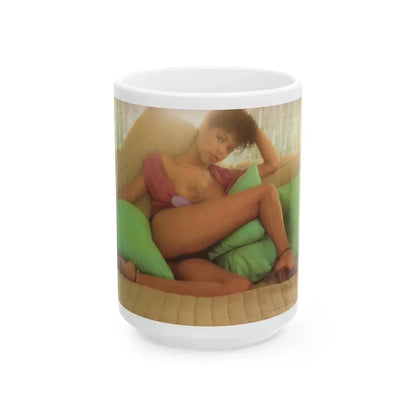 Ola Ray #112 (Vintage Female Icon) White Coffee Mug 15oz - Go Mug Yourself