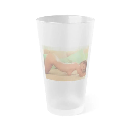 Ola Ray #113 (Vintage Female Icon) Frosted Pint Glass 16oz 16oz Frosted - Go Mug Yourself