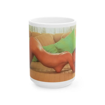 Ola Ray #113 (Vintage Female Icon) White Coffee Mug 15oz - Go Mug Yourself