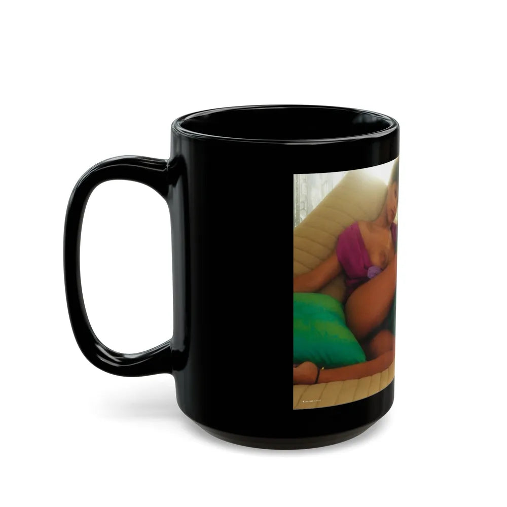 Ola Ray #127 (Vintage Female Icon) Black Coffee Mug-Go Mug Yourself